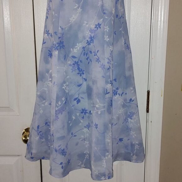 American Girl bluish purple floral sleeveless dress Spring Easter dance Sz 7 - Picture 2 of 7